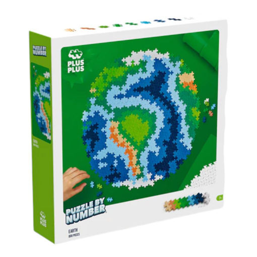 Picture of PLUS PLUS PUZZLE BY NUMBER EARTH 800 PIECES